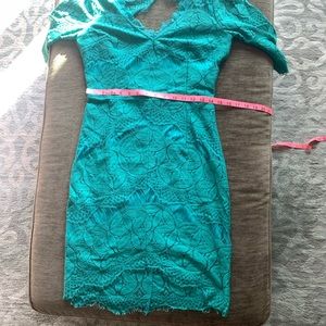 Open back teal, Soieblu medium worn once